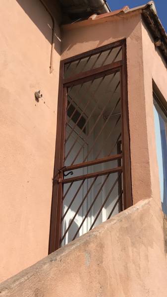 Portillon en fer forger effet rouiller